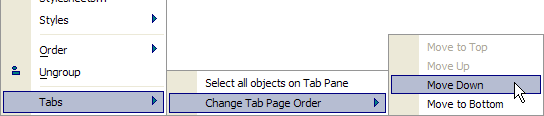 Tab Control New Menus